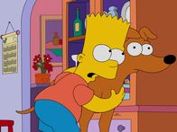 Die Simpsons – Der beste Freund des Menschen, der Hund, erhält auf einmal einen völlig neuen Status, als klar wird, dass sein Leben mehr wert ist als ein Menschenleben. Auch Bart (l.) hat mit dieser Wendung nicht gerechnet ...