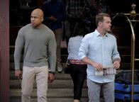 Navy CIS: L.A. – Pictured: LL COOL J (Special Agent Sam Hanna) and Chris O\'Donnell (Special Agent G. Callen).