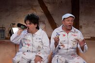 Comedy Scheune – v.l.n.r: Hillu Stoll und Franz Auber (Hillu’s Herzdropfa)