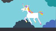 Animanimals – Das Einhorn springt fröhlich durch seine schöne Welt.