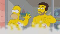 Die Simpsons – Homer (l.); Grayson Mathers (r.)