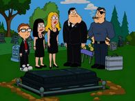 American Dad! – L-R: Steve, Hayley, Francine, Stan, Jack Smith