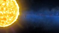 Strip the Cosmos – Beim Vorbeiflug an der Sonne hat Oumuamua an Geschwindigkeit zugelegt. Durch die Einwirkung der Sonne verdampfte vermutlich Eis an seiner Oberfläche, was dem interstellaren Objekt einen Schub verliehen haben könnte.