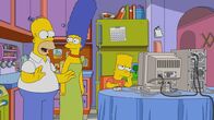 Die Simpsons – (v.l.n.r.) Homer; Marge; Bart