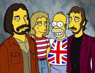 Die Simpsons – Als neuer Bürgermeister lädt Homer (2.v.r.) die Rockgruppe "The Who" ein.