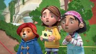 Paddingtons Abenteuer – v.li.: Paddington, Judy Brown, Simi