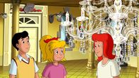 Bibi und Tina – Alex (l.), Bibi (M.) und Tina (r.) müssen unbedingt den schwarzen Diamanten finden, dann wäre Graf Falko seine Geldsorgen los.