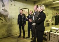 Hawaii Five-0 – L-R: Harry Langford (Chris Vance ), Danny "Danno" Williams (Scott Caan), Steve McGarrett (Alex O'Loughlin) and Klara Slavik (Julia Ubrankovics)