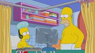 Die Simpsons – Bart (l.); Homer (r.)
