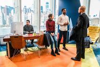 God Friended Me – (v.li.): Suraj Sharma (Rakesh), Violett Beane (Cara), Brandon Micheal Hall (Miles Finer), Cornelius Smith, Jr. (Corey).