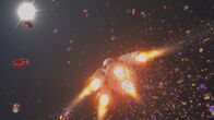 Fabriken der Superlative – CGI image - Rocket in space.