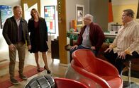 Modern Family – L-R: Mitchell Pritchett (Jesse Tyler Ferguson), Gloria Delgado-Pritchett (Sofía Vergara), Jay Pritchett (Ed O'Neill) and Cameron Tucker (Eric Stonestreet)