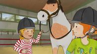 Meine Freundin Conni – Conni freut sich auf den gemeinsamen Reitunterricht mit Anna.