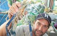 Zeb Hogans Monsterfische – Giant freshwater shrimps are the giant stingray's favorite food.