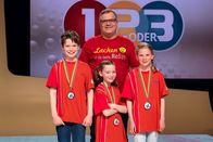 1, 2 oder 3 – Das Rateteam aus Oslo/Norwegen mit Elton.