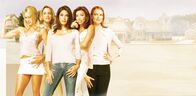 Desperate Housewives – L-R: Edie Britt (Nicollette Sheridan), Lynette Scavo (Felicity Huffman), Susan Mayer (Teri Hatcher), Gabrielle Solis (Eva Longoria), Bree Van De Kamp (Marcia Cross)
