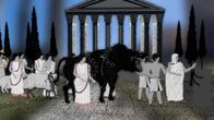 Schätze des Römischen Reichs – Das Ritual eines Tieropfers im alten römischen Reich. (Kredit: National Geographic)