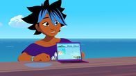 Zoom - Der weiße Delfin – Maimiti möchte zur Rettung von Meeresschildkröten beitragen und hat dazu eine Internetseite veröffentlicht. Leider hat das unangenehme Folgen.