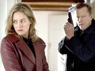 Mankells Wallander – Im Einsatz: Wallander (Krister Henriksson) und seine Tochter Linda (Johanna Sällström).