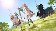 Lenas Ranch – (v.l.) Anna, Angelo und Lena beim Polospiel.