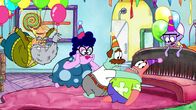 Die Patrick Star Show – v.li.: GrandPat, Bunny, Cecil, Patrick, Squidina