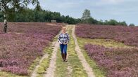 Wunderschön! – Im Spätsommer verwandelt sich die Lüneburger Heide in ein leuchtendes lila Blütemeer. Ein einzigartiges Schauspiel, das sich Judith Rakers nicht entgehen lässt.