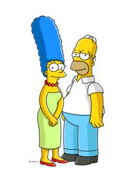 Die Simpsons – (21. Staffel) - Glücklich miteinander: Marge (l.) und Homer Simpson (r.) ...