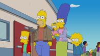 Die Simpsons – (v.l.n.r.) Bart; Homer; Maggie; Marge; Lisa