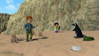 Feuerwehrmann Sam – Norman und Mandy entdecken am Strand einen Pinguin.