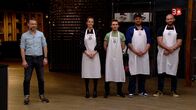 MasterChef Schweiz – Moderator Nik Harmann, Sandra Girbal, Yannick Bormuth, Chris Nilson, Viseslav Rados