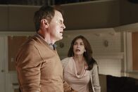 Desperate Housewives – Susan (Teri Hatcher, r.) muss die Polizei überzeugen, Paul (Mark Moses, l.) nicht vergiftet zu haben. Derweil verbringen Lynette und Tom ein gemeinsames Wochenende, um ihre Ehe wieder in den Griff zu bekommen ...
