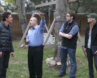 UFO-Jäger – Houston, Texas, USA: Mauricio Ruiz bespricht eine Sichtung, die er mit James Fox, Ben McGee und Erin Ryder hatte. (Bildnachweis: National Geographic Channels/ Snake Oil Productions)