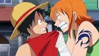 One Piece: Nami – Ruffy (l.); Nami (r.)