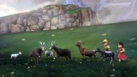 Heidi – Während Heidi und Peter die Ziegen hüten, zieht plötzlich ein Gewitter auf.