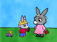 Trotro – Trotro und Mama sind im Garten. Plötzlich klingelt Mamas Handy. Es ist ein Anruf für TROTRO.