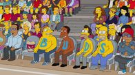Die Simpsons – v.l.n.r.) Barney, Carl, Lenny und Homer nicht, dass ihr Coach sich möglicherweise auf eine perfide Wette einlassen wird ...