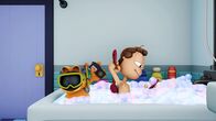 Garfield – Jon macht es sich mit seinem Smartphone in der Badewanne gemütlich.