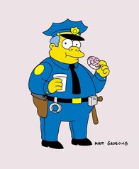 Die Simpsons – (13. Staffel) - Auch Chief Wiggum, Polizeichef in Springfield, ist ein Donut-Fan.