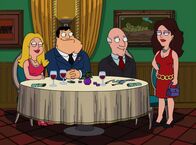 American Dad – L-R: Francine, Stan, Avery Bullock, Melinda