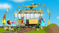 Zacki und die Zoobande – Die Zoobande ist froh, dass die Bahn doch noch geborgen werden konnte.