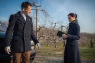 Elementary – Als ein Mitglied aus Holmes Imker Community unter mysteriösen Umständen ums Leben kommt, schauen sich Holmes (Jonny Lee Miller, l.) und Watson (Lucy Liu, r.) den Tatort genauer an ...