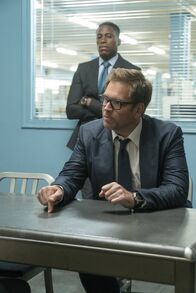 Bull – Front to back: Dr. Jason Bull (Michael Weatherly) and ADA Richard Abernathy (Tyrone Brown)