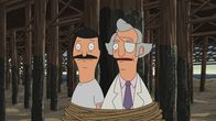 Bob's Burgers – Stecken in großer Gefahr. Doch können Bob (l.) und Mr. Fischoeder (r.) rechtzeitig gerettet werden?