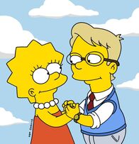 Die Simpsons – Lisa (l.) hat sich in einen ihrer Mitschüler verliebt.