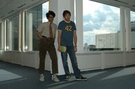The IT Crowd – Richard Ayoade als Maurice Moss und Chris O'Dowd als Roy Trenneman(r.)