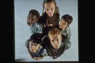 Hackers - Im Netz des FBI – L-R: Nikon (Laurence Mason), Phreak (Renoly Santiago), Cereal (Matthew Lillard), Dade (Jonny Lee Miller), Kate (Angelina Jolie)