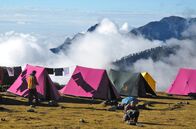 Straße der Achttausender – Camp auf dem Weg zum Kangchendzänga