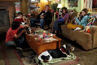 The Middle – Eigentlich wollte sich Brick (Atticus Shaffer, 2.v.l.) nur um einen Hund kümmern, doch dann kommen für Axl (Charlie McDermott, l.), Mike (Neil Flynn, 3.v.l.), Frankie (Patricia Heaton, 2.v.r.) und Sue (Eden Sher, r.) noch ein paar super-süße Welpen dazu ...