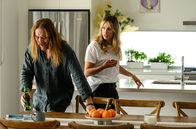 Upright – l-r: Lucky Flynn (Tim Minchin), Suzie (Ella Scott Lynch)