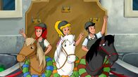Bibi und Tina – Bibi, Tina und Alex belegen die ersten drei Plätze beim Wettreiten.